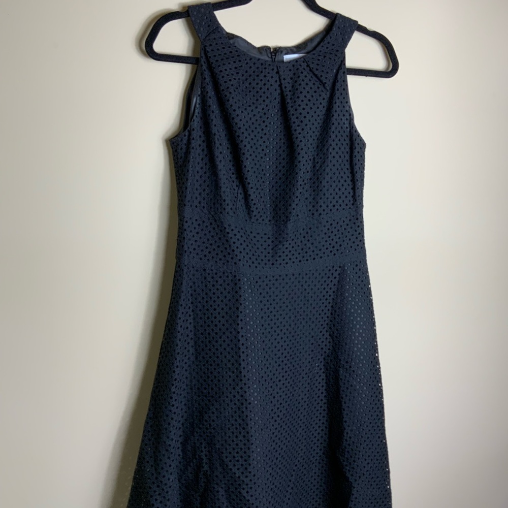 New York & Company Black A-Line Midi Dress